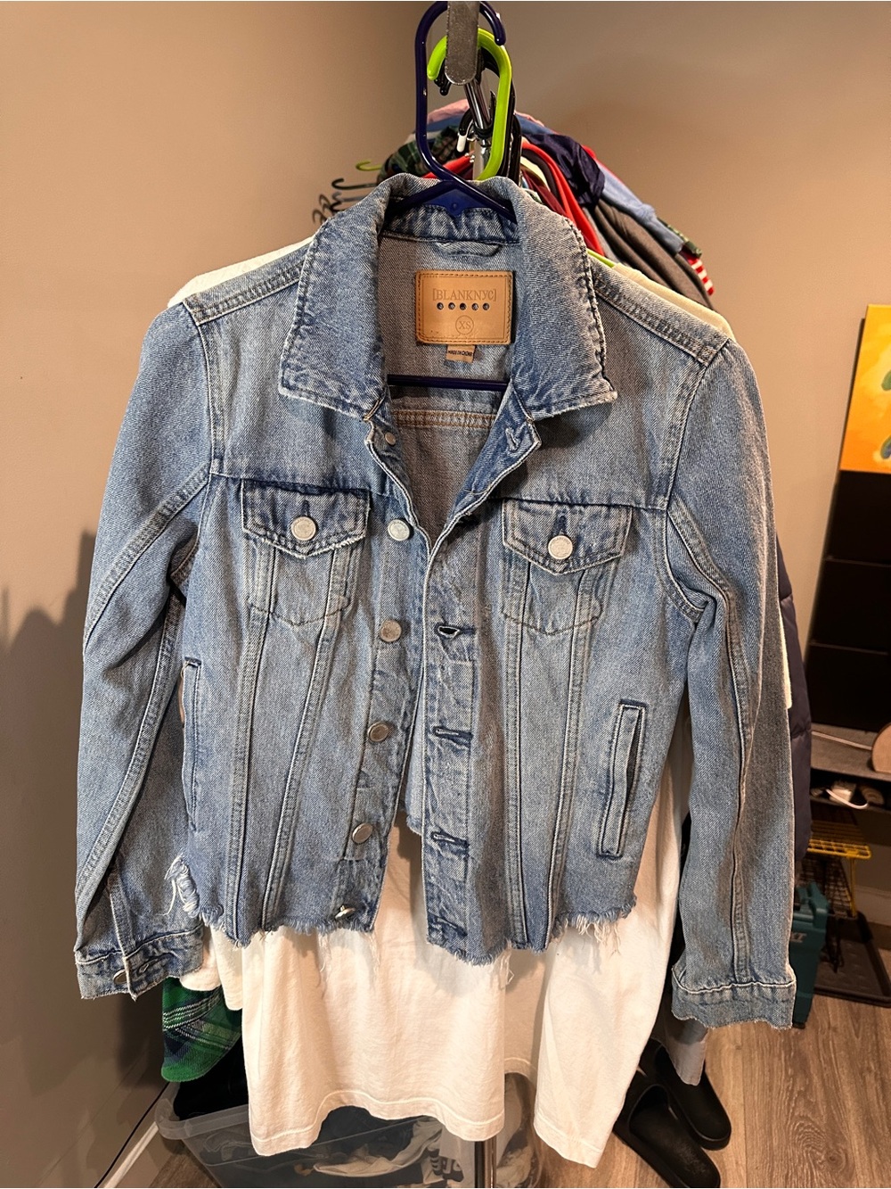 BLANKNYC Women’s Distressed Jean Jacket Size XS Pre-Owned